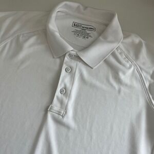 5.11 Tactical Series Men's White Short Sleeve Polo Large active outdoors